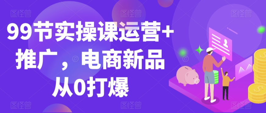 99节实操课运营+推广，电商新品从0打爆-燎原社