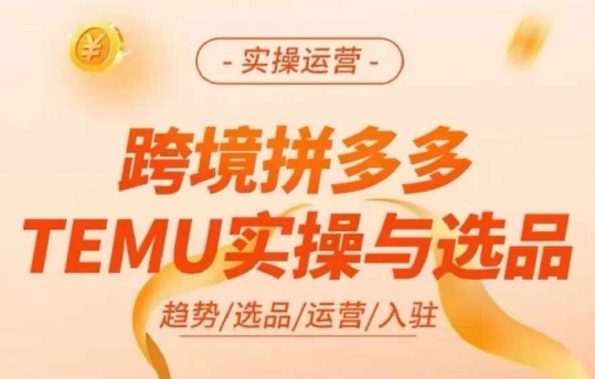 跨境拼多多TEMU实操与选品，多多temu跨境选品运营实操-燎原社